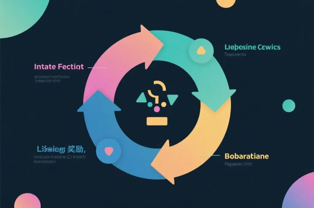 抽象信息图：即时反馈与连胜奖励视觉化